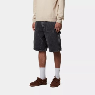 Double knee Short Black Stone Washed Carhartt WIP