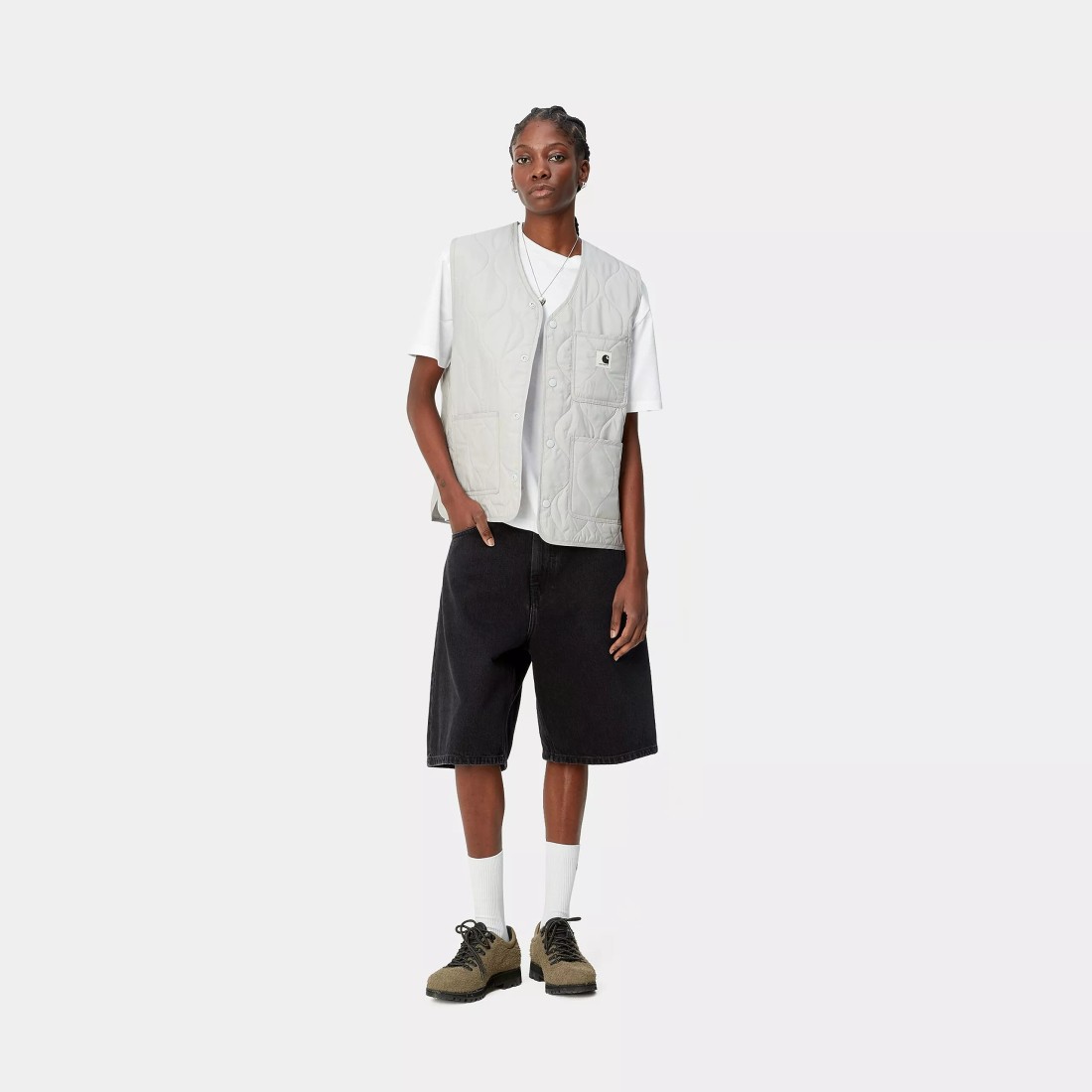 W' Brandon Short Black Stone Washed Carhartt WIP