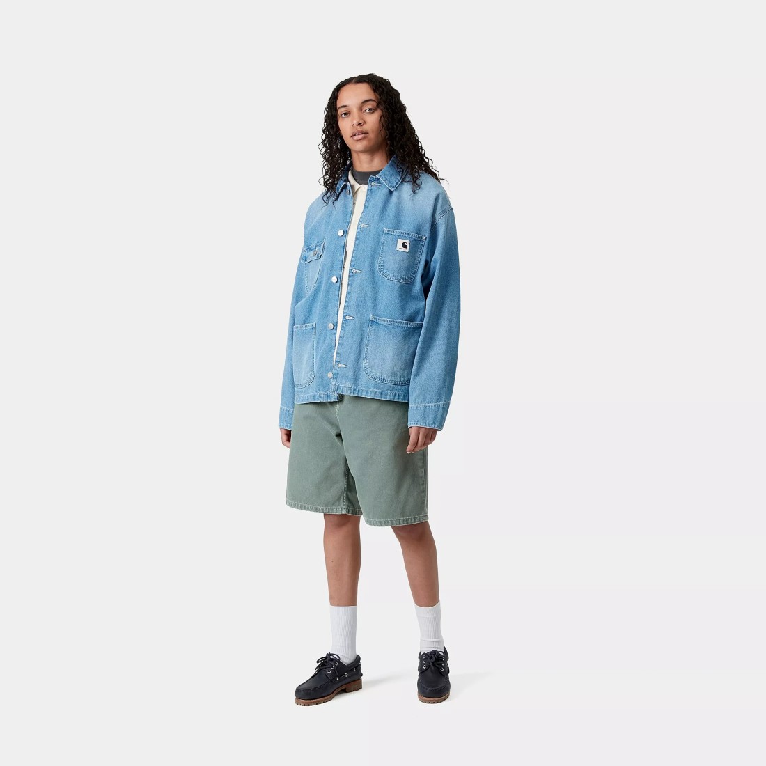 W' Brandon Short Silver Pine Stone Dyed Carhartt WIP