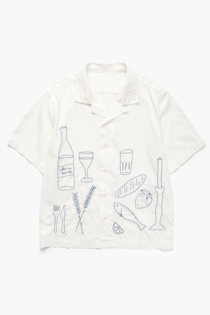 Picnic Short Sleeve Shirt Off White Service Works