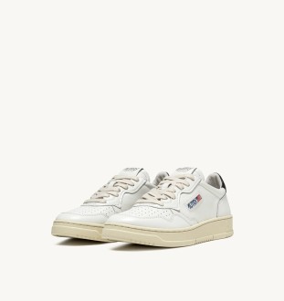 Basket Medalist Low Leather White / Black Autry
