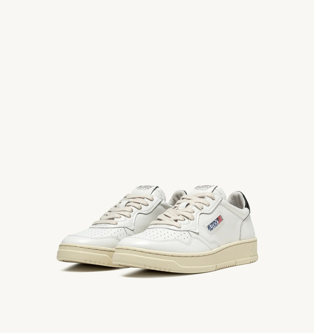 Basket Medalist Low Leather White / Black Autry