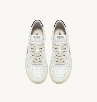 Basket Medalist Low Leather White / Black Autry