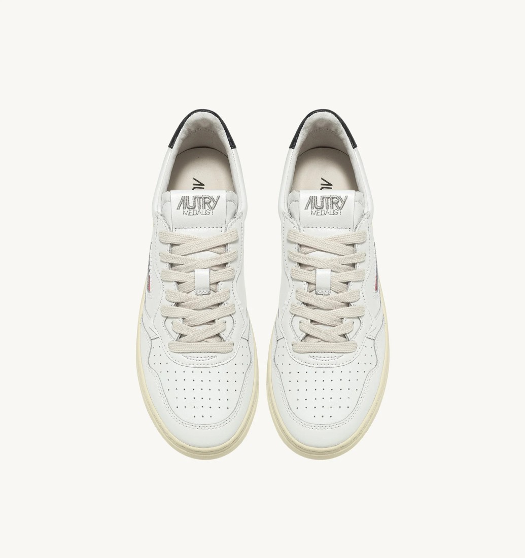 Basket Medalist Low Leather White / Black Autry
