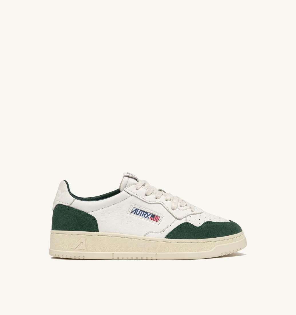 Basket Medalist Low Leather Goat / Suede White / Bottle Autry