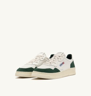 Basket Medalist Low Leather Goat / Suede White / Bottle Autry