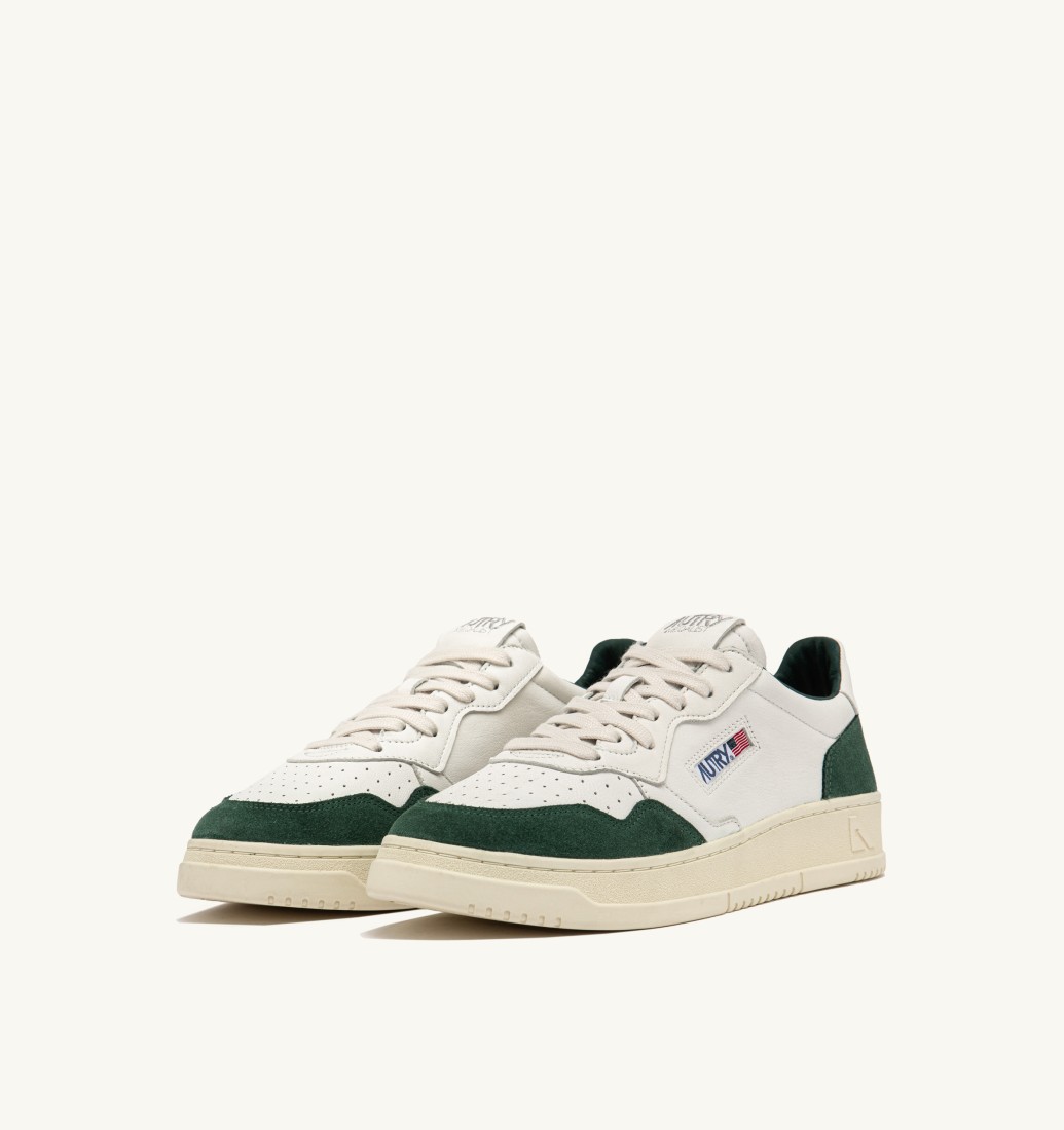 Basket Medalist Low Leather Goat / Suede White / Bottle Autry
