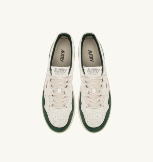Basket Medalist Low Leather Goat / Suede White / Bottle Autry