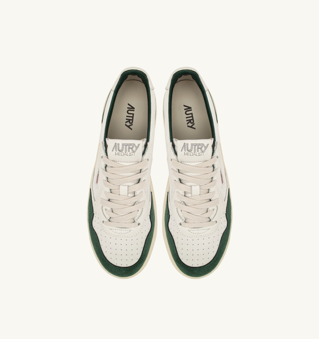 Basket Medalist Low Leather Goat / Suede White / Bottle Autry