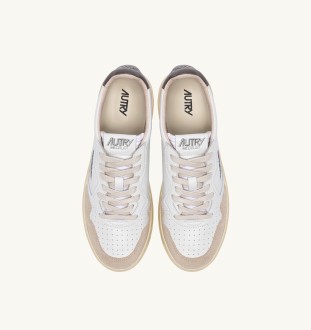 Basket Medalist Low Leather / Suede  White / Morel Autry