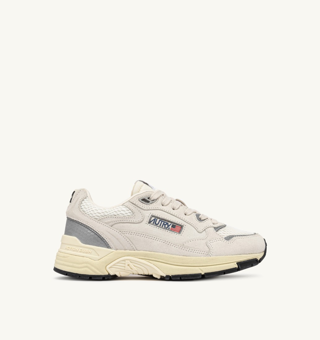 Basket Hyperway Suede / Mesh White / Silver Autry