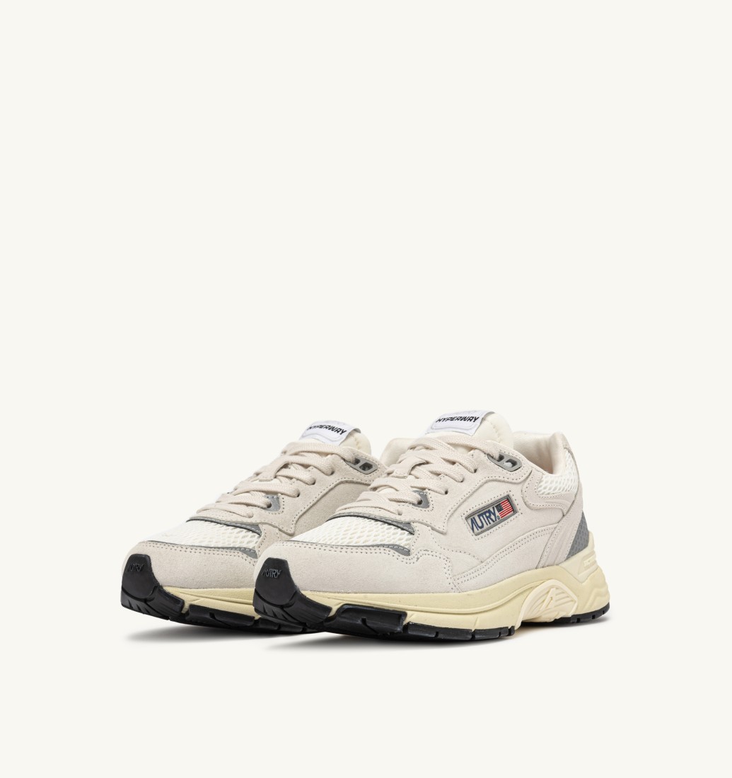 Basket Hyperway Suede / Mesh White / Silver Autry