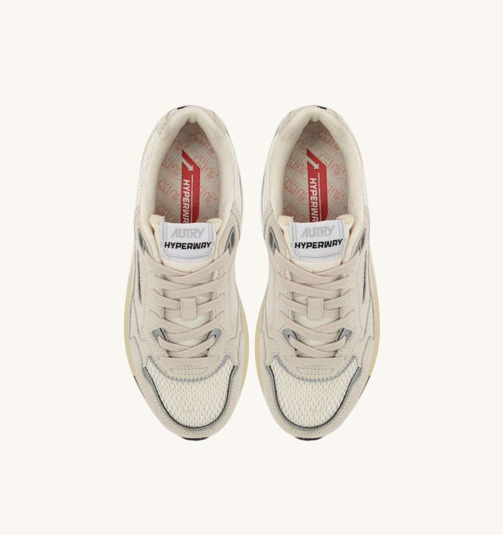 Basket Hyperway Suede / Mesh White / Silver Autry