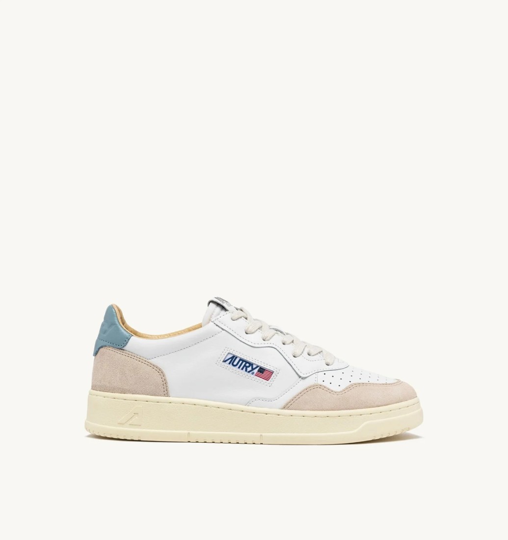 Basket Medalist Low Leather / Suede  White / Slv Blue Autry