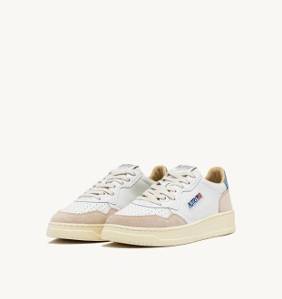 Basket Medalist Low Leather / Suede  White / Slv Blue Autry