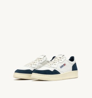 Basket Medalist Low Leather Goat / Suede Blanc / Capri Autry