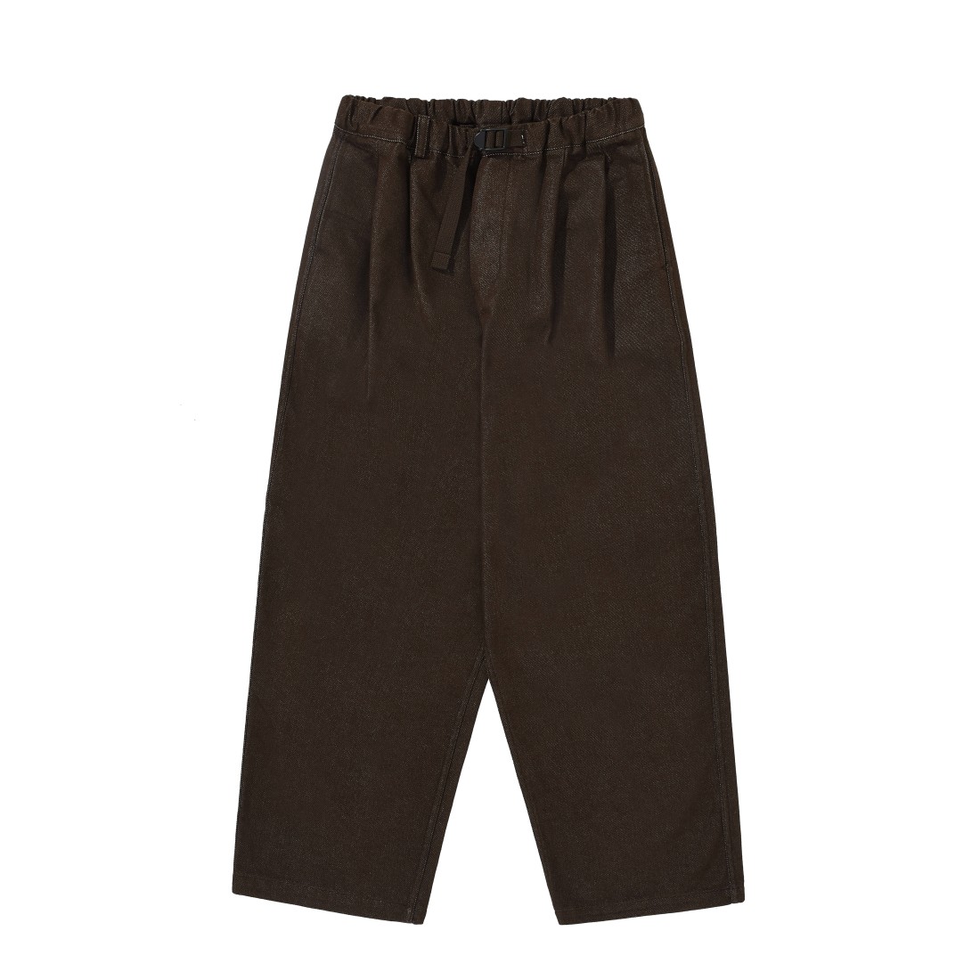 Two Tuck Wide Denim Pants Brown UNISEX Kappy Design