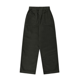One Tuck Fatigue Corduroy Pants Charcoal UNISEX Kappy Design