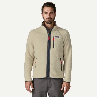 M's Retro Pile Fleece Jkt Pelican / Smolder Blue Patagonia