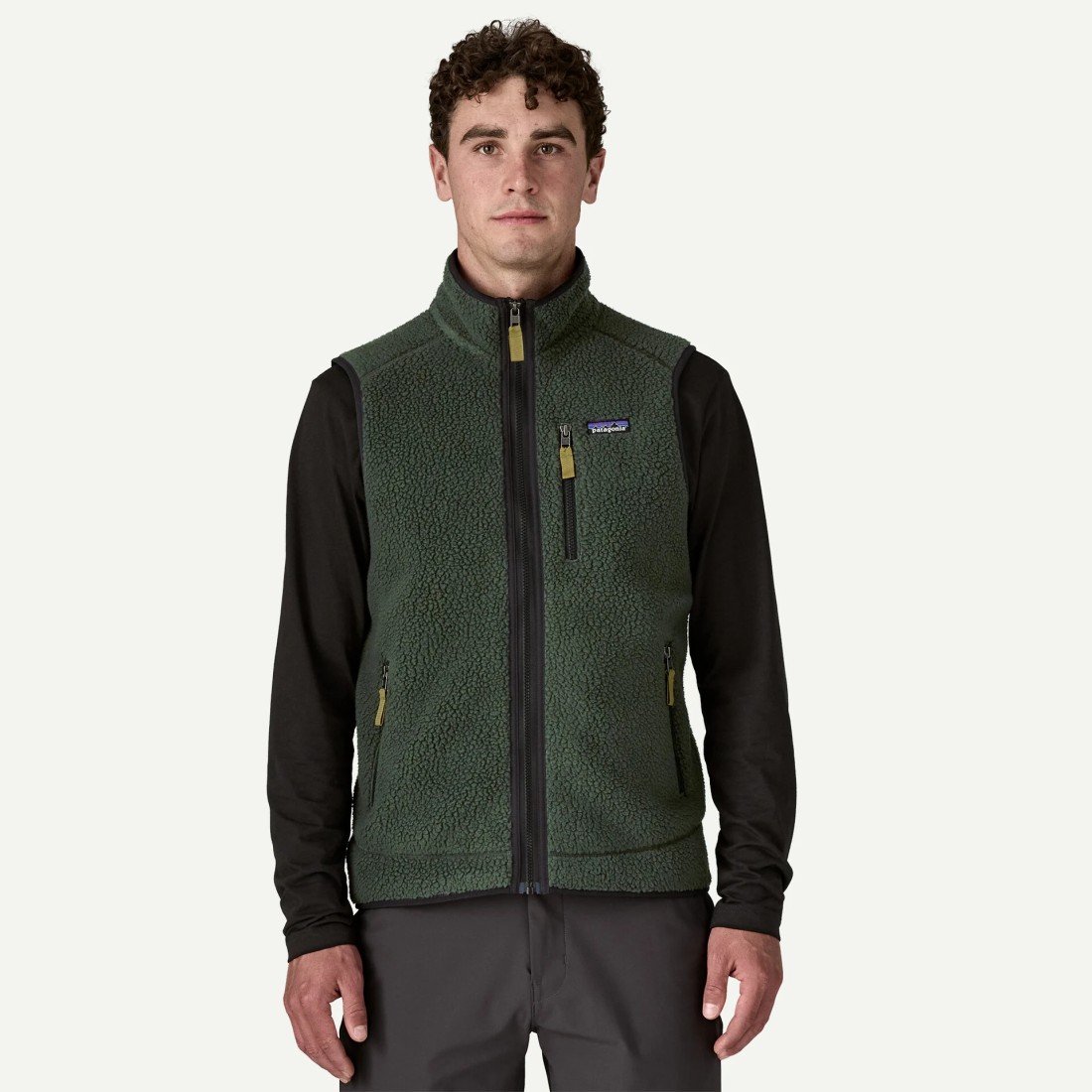 M's Retro Pile Fleece Vest Old Growth Green Patagonia