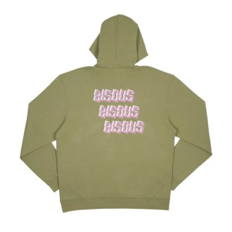 Hoodie Bisous X3 Army Green Bisous Skateboards