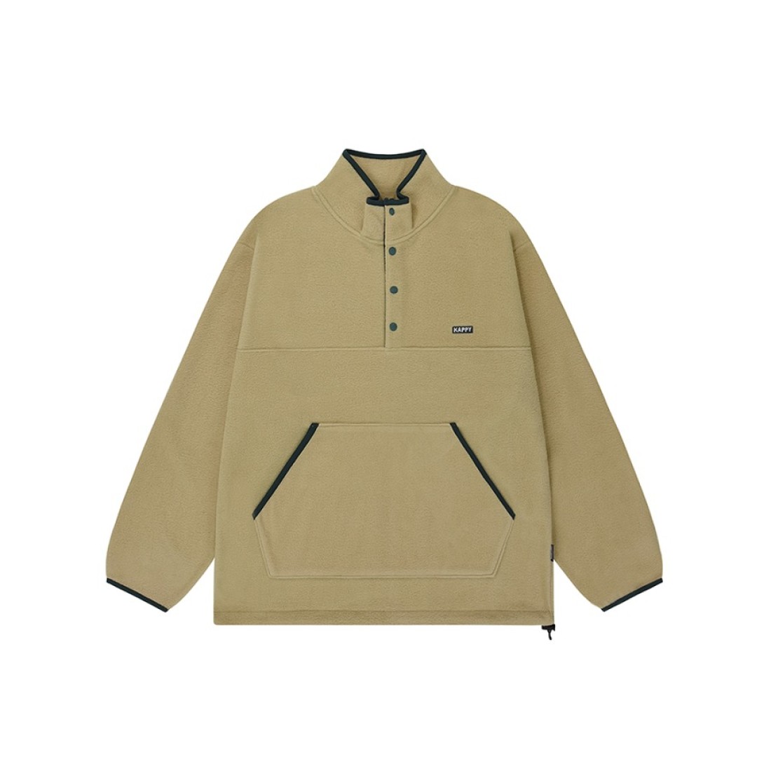 Fleece Button Anorak Beige UNISEX Kappy Design