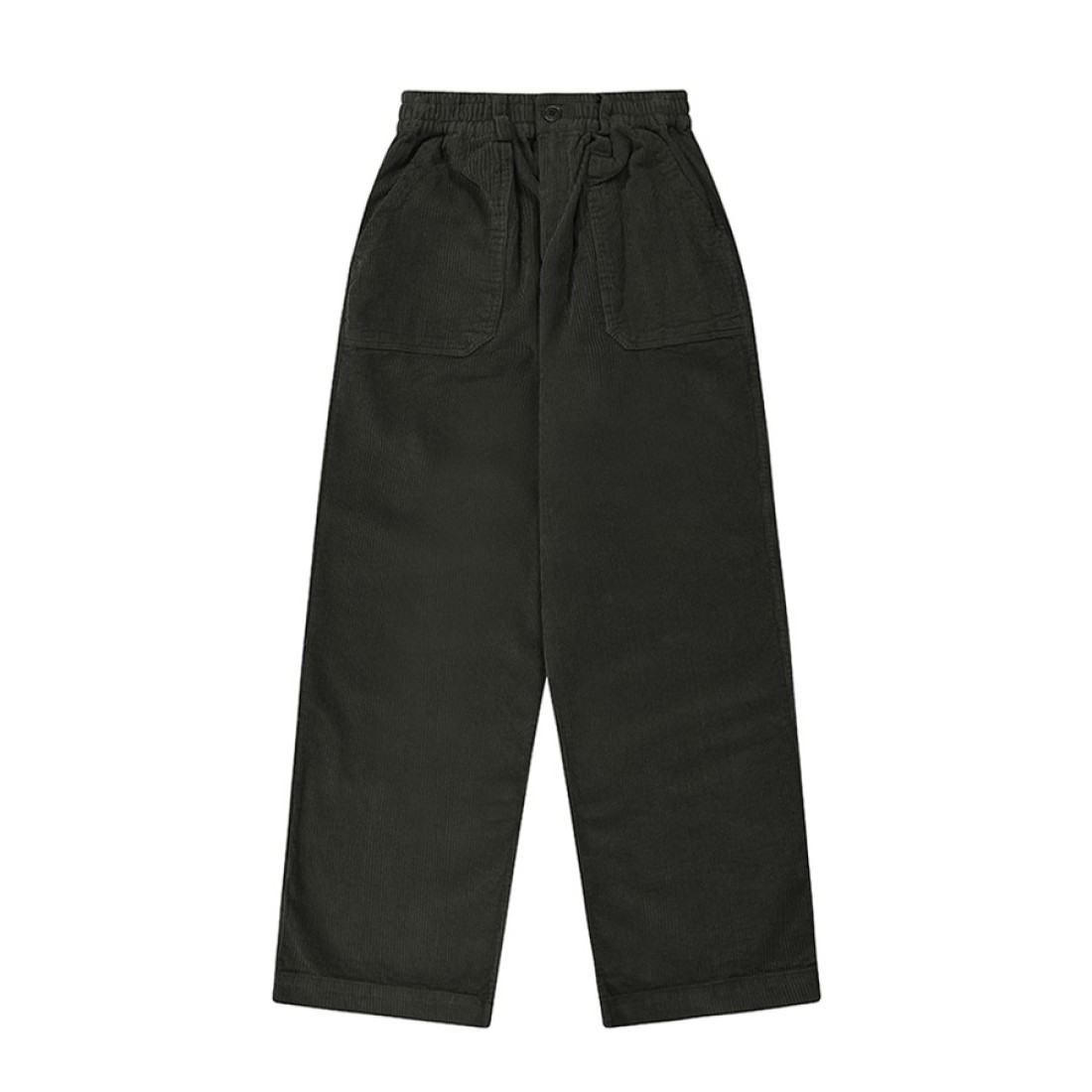 One Tuck Fatigue Corduroy Pants Charcoal UNISEX Kappy Design