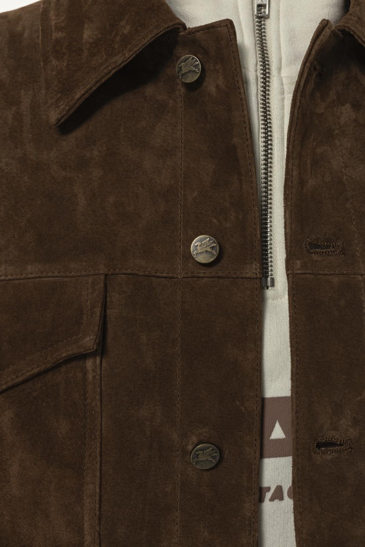 Premium Kombu Real Suede Jacket Brown Goodies Sportive