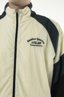 Pre-Internet Tracksuit Jacket Vert / Ecru / Noir Goodies Sportive