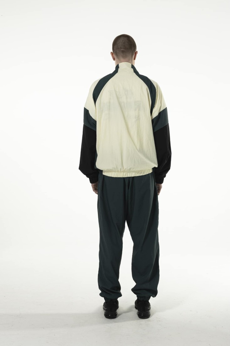 Pre-Internet Tracksuit Jacket Vert / Ecru / Noir Goodies Sportive