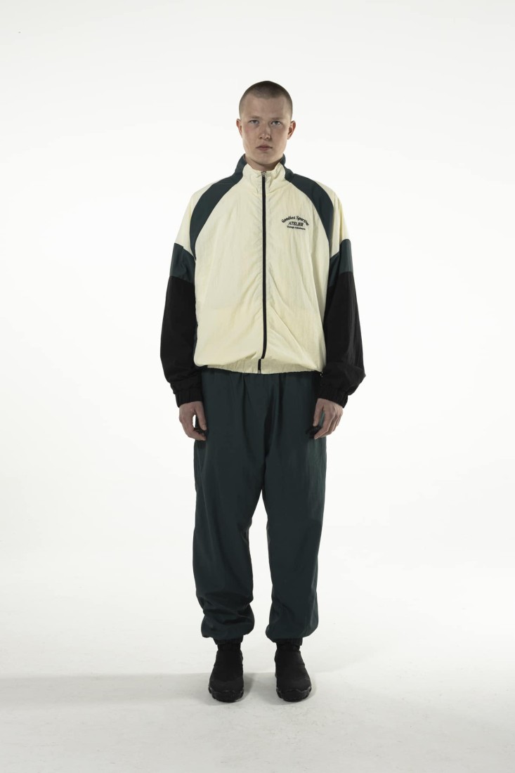 Pre-Internet Tracksuit Jacket Vert / Ecru / Noir Goodies Sportive