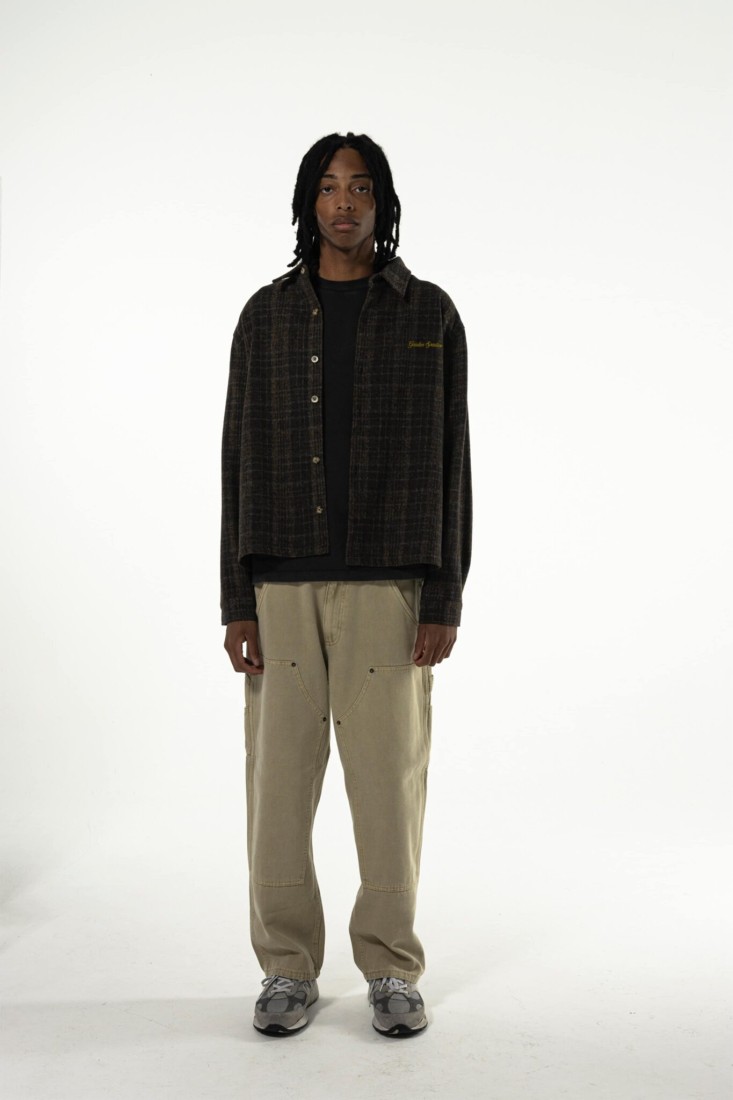 Toffee Washed Shirt Brown Goodies Sportive