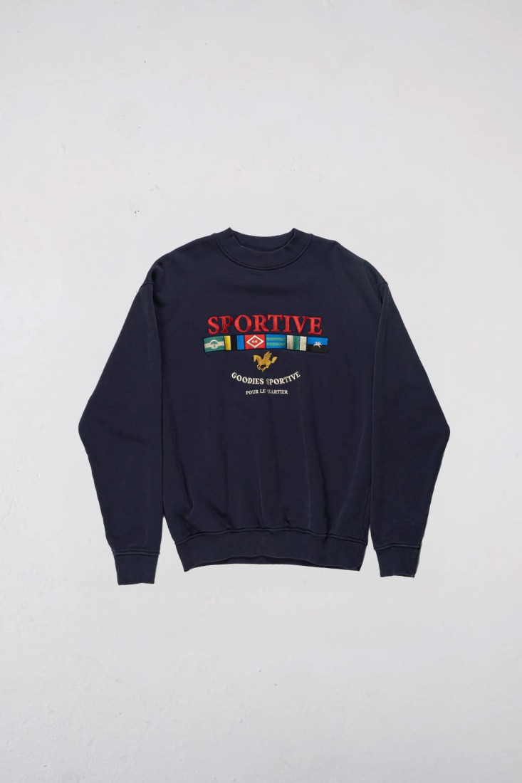Legacy Flags Crewneck Navy Blue Goodies Sportive