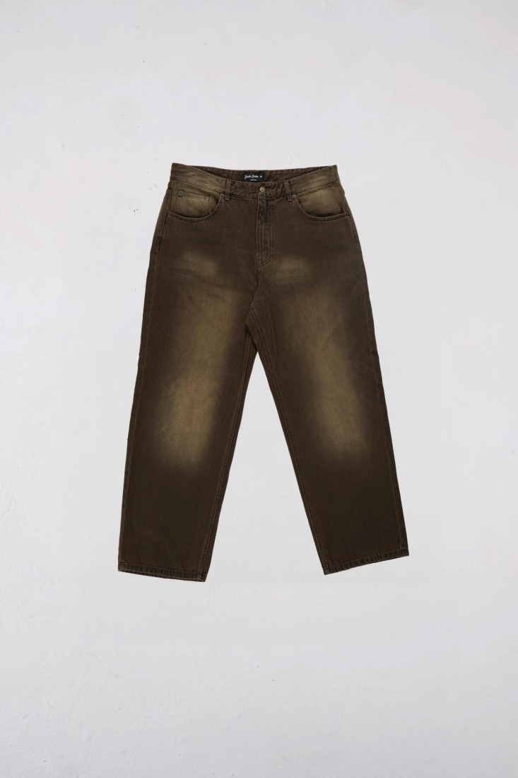 Tobacco Wide Leg Pants Brown Goodies Sportive