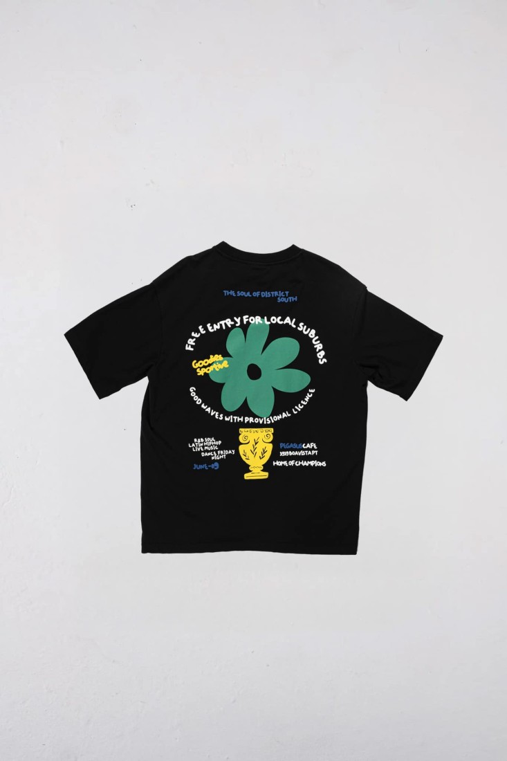 Local Suburbs Tee Black Goodies Sportive
