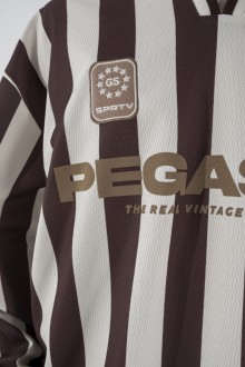Cocoa Vintage Football Tee Chocolate Ecru Goodies Sportive
