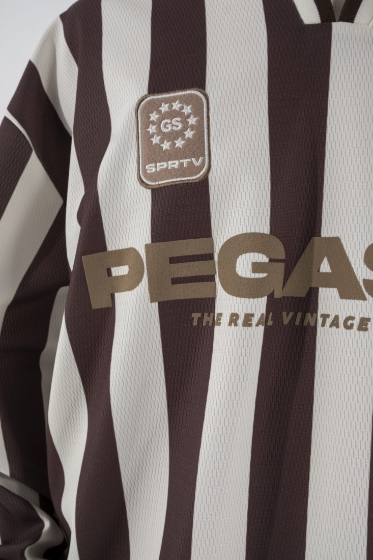 Cocoa Vintage Football Tee Chocolate Ecru Goodies Sportive