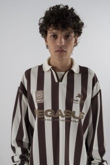 Cocoa Vintage Football Tee Chocolate Ecru Goodies Sportive
