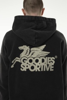 Vintage Black Pegasus Hoodie Black Goodies Sportive