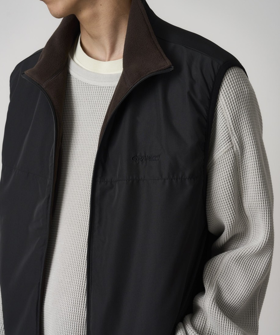 Gramicci Thermal Fleece Reversible Vest Tobacco UNISEX Gramicci