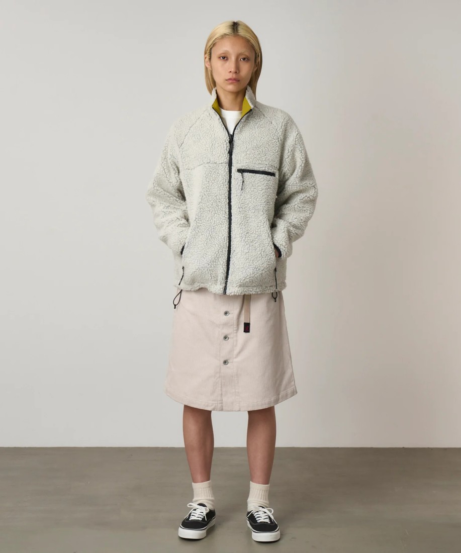 Gramicci Reversible Sherpa Jacket Natural / Chartreuse UNISEX Gramicci