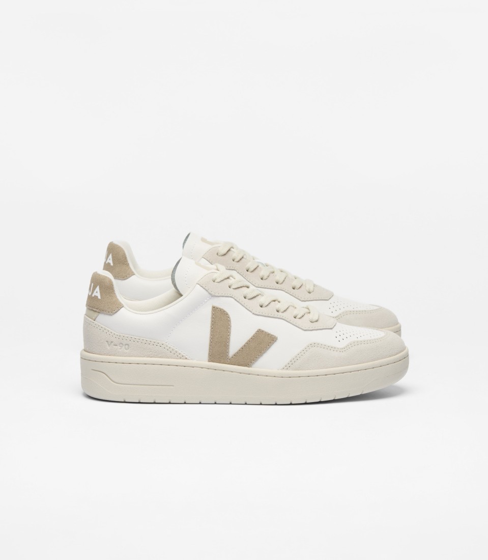 V90 O.T. Leather Extra White Taupe Veja