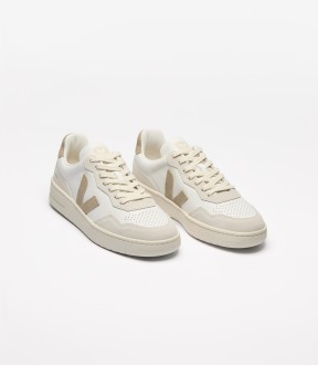 V90 O.T. Leather Extra White Taupe Veja