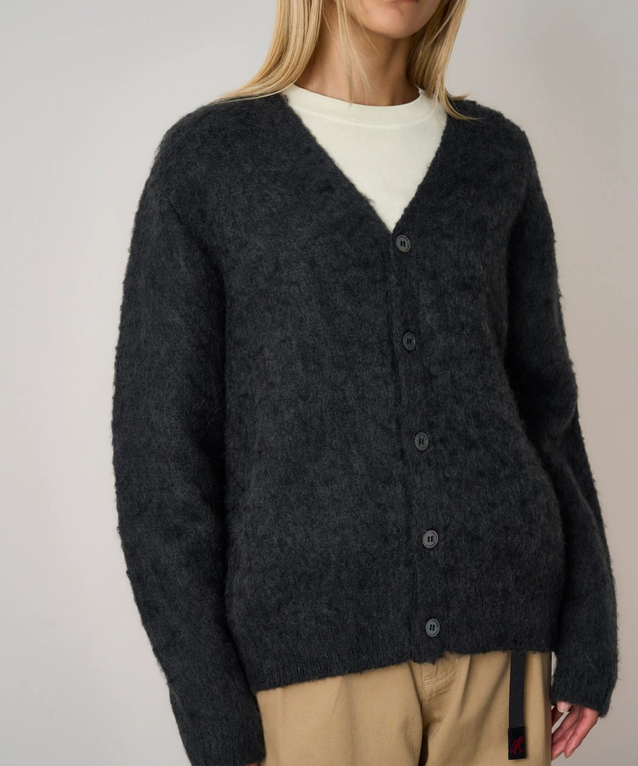 Gramicci Mohair Cardigan Charcoal UNISEX Gramicci