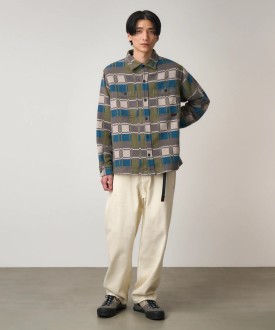 Gramicci Flannel Anthony Shirt Silver Check UNISEX Gramicci