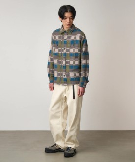 Gramicci Flannel Anthony Shirt Silver Check UNISEX Gramicci