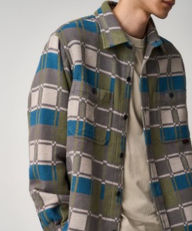 Gramicci Flannel Anthony Shirt Silver Check UNISEX Gramicci