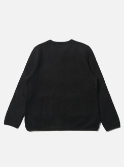 Black Wool Fleece Cardigan Universal Works