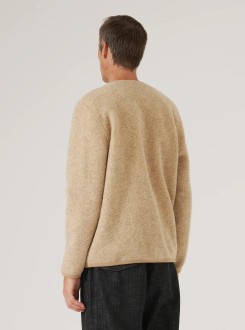 Fawn Wool Fleece Cardigan Universal Works