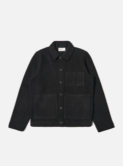 Black Wool Fleece Uniform Jacket Universal Works